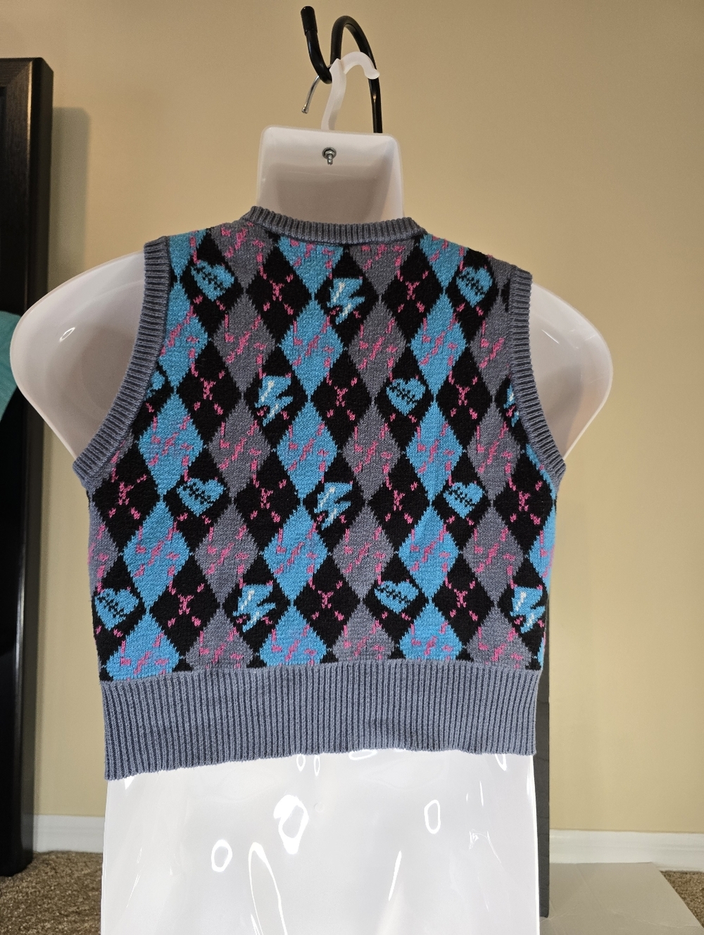 Monster High Spirit Halloween Frankie Stein inspired sweater vest size Medium - Picture 5 of 5